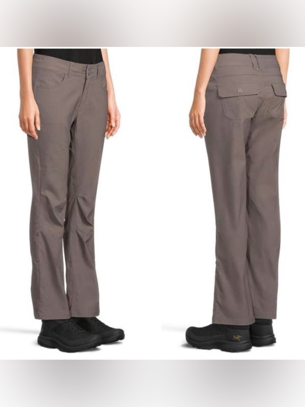 prAna Halle Pants II Women's Moonrock Stretch Straight Leg Hiking pants Sz 12